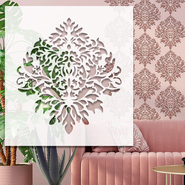 Трафарет для стін для створення об'ємних малюнків на стінах (600х550), фото 1