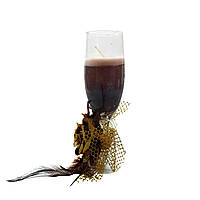 Свічка гелева Пернатий келих з кавовими зернами