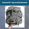 Трафарет для фарбування малюнку на стіні Аніме-3 одноразовий з самоклеючої плівки 95 х 110 см, фото 4