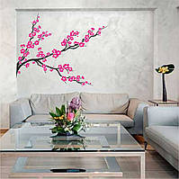 Трафарет для фарбування малюнку на стіні сакура одноразовий з самоклеючої плівки 116 х 145 см