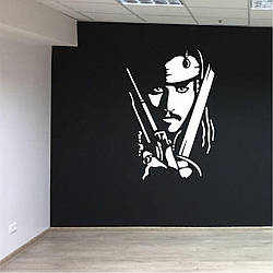 Трафарет для фарбування малюнку на стіні Джек Горобець-5 одноразовий із самоклеючої плівки 140 х 95 см