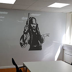 Трафарет для фарбування малюнку на стіні Джек Горобець одноразовий з самоклеючої плівки 95 х 119 см