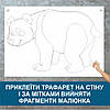 Трафарет для фарбування малюнку на стіні панда одноразовий з самоклеючої плівки 143 х 95 см, фото 3