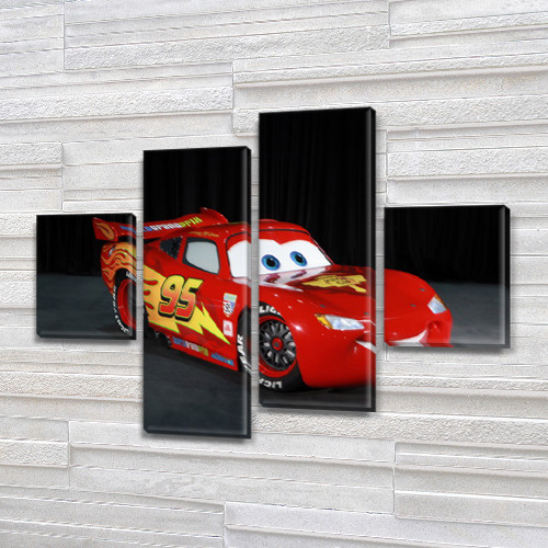 Картина модульна Блискавка Маккуїн для дітей, 85x110 см, (35x25-2/75х25-2), фото 1