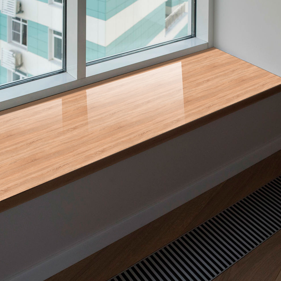 Покриття захист для підвіконня, м'яке скло з фотодруком 45х100 см, фото 1