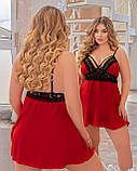 Шикарный сексуальный красивый корткий пеньюар на брительках (ночная сорочка) (р.50-60). Арт-1763/36, фото 4