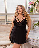 Шикарный сексуальный красивый корткий пеньюар на брительках (ночная сорочка) (р.50-60). Арт-1763/36, фото 7