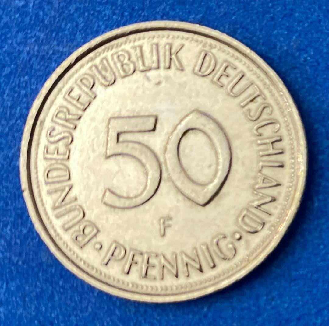 Монета Німеччини 50 пфенінгів 1972-92 рр., фото 1