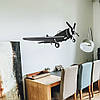 Трафарет для фарбування малюнку на стіні літака в дитячу кімнату одноразовий самоклеючий, фото 2