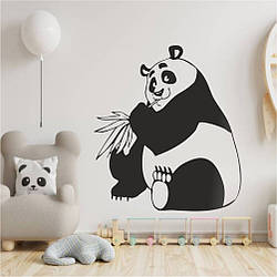 Трафарет для фарбування малюнку на стіні з пандою одноразовий з самоклеючої плівки 95 х 109 см