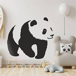 Трафарет для фарбування малюнку на стіні з пандою одноразовий з самоклеючої плівки 95 х 109 см