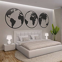 Трафарет для фарбування малюнку на стіні Глобус одноразовий з самоклеючої плівки 95 х 285 см