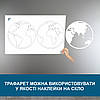 Трафарет для фарбування малюнку на стіні Глобус одноразовий з самоклеючої плівки 95 х 285 см, фото 6