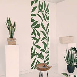 Трафарет для фарбування малюнку на стіні листя пальми 256 х 116 см одноразовий самоклеючий