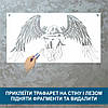 Трафарет для фарбування малюнку на стіні Дівчина-ангел одноразовий з самоклеючої плівки 95 х 180 см, фото 3