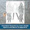 Трафарет для фарбування малюнку на стіні Дівчина-ангел-2 одноразовий з самоклеючої плівки 120 х 95 см, фото 4