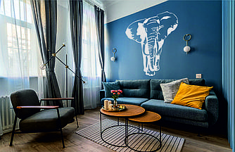 Трафарет для фарбування малюнку на стіні Слон одноразовий з самоклеющей плівки в трьох розмірах 115 х 95 см