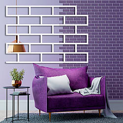 Трафарет для стін тонкий 1 мм для штукатурки, фарбування багаторазовий з імітацією кладки цегли (549х785)