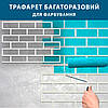 Трафарет для стін тонкий 1 мм для штукатурки, фарбування багаторазовий з імітацією кладки цегли (549х785), фото 5