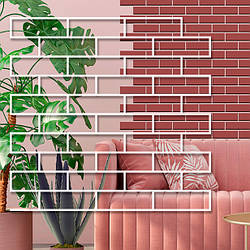 Трафарет для стін для штукатурки декоративний багаторазовий, з імітацією декоративної кладки (566х587)