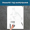 Трафарет для фарбування малюнку на стіні Бетмен одноразовий з самоклеючої плівки 165 х 115 см, фото 4