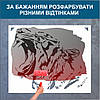 Трафарет для фарбування малюнку на стіні Тигр одноразовий із самоклеючої плівки 115 х 140 см, фото 5