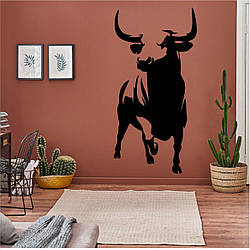 Трафарет для фарбування малюнку на стіні Буйвол одноразовий з самоклеючої плівки 95 х 190 см