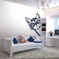 Трафарет для фарбування малюнку на стіні Кіт одноразовий із самоклеючої плівки 95 х 150 см