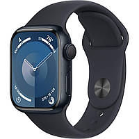 Смарт часы Apple Watch Series 9 GPS 41mm Midnight Aluminum Case w. Midnight Sport Band - M/L MR8X3 эпл вотч 9