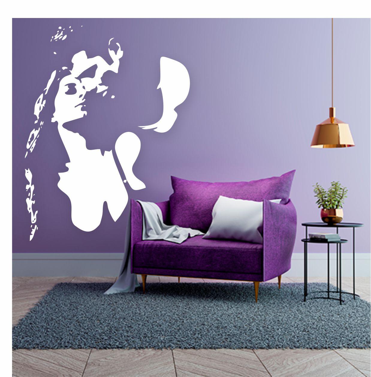 Трафарет для фарбування малюнку на стіні Закохана пара одноразовий із самоклеючої плівки 150 х 115 см, фото 1