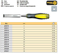 Стамеска ударная Польша b=8 мм VOREL-25511