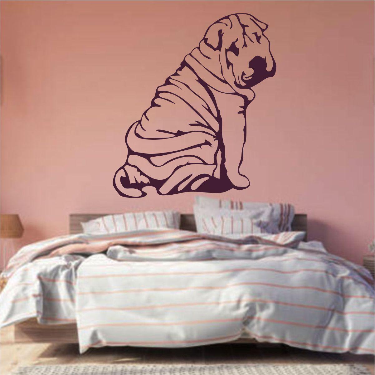 Трафарет для фарбування малюнку на стіні Песик одноразовий із самоклеючої плівки 130 х 115 см, фото 1