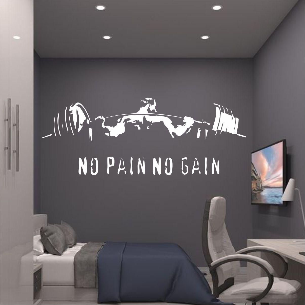 Трафарет для фарбування малюнку на стіні Штангіст одноразовий з самоклеючої плівки 95 х 250 см, фото 1