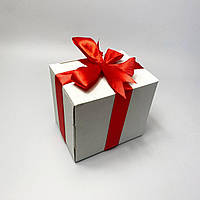 Тор! Кружка керамическая с принтом "Люблю" 330 мл в подарочной коробке с бантом