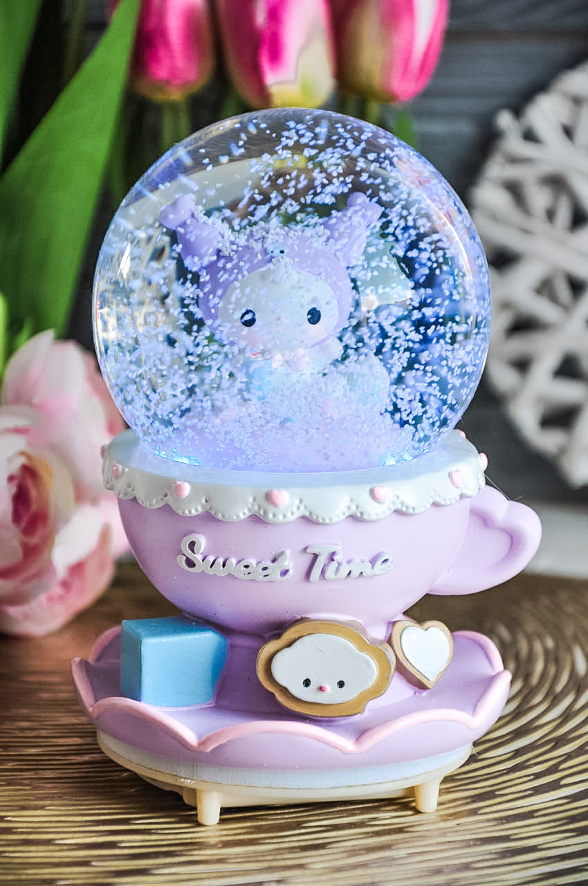 Музична куля зі снігом з підсвічуванням і автоподдувом, 18 см, фото 1