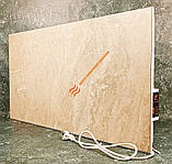 Керамічна панель опалення з програматором Flyme 600PBg бежевий мармур, фото 5