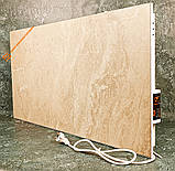 Керамічна панель опалення з програматором Flyme 600PBg бежевий мармур, фото 7