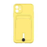 Чехол Epik Colorfull Pocket Card с карманом для карт для iPhone 11 Yellow