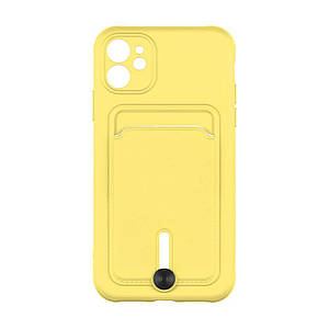 Чохол Epik Colorfull Pocket Card з кишенею для карт для iPhone 11 Yellow