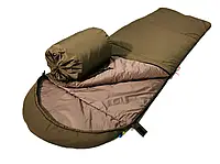 Туристический спальный мешок Хаки (до 0). Спальник туристический для похода весна и осень, песочный