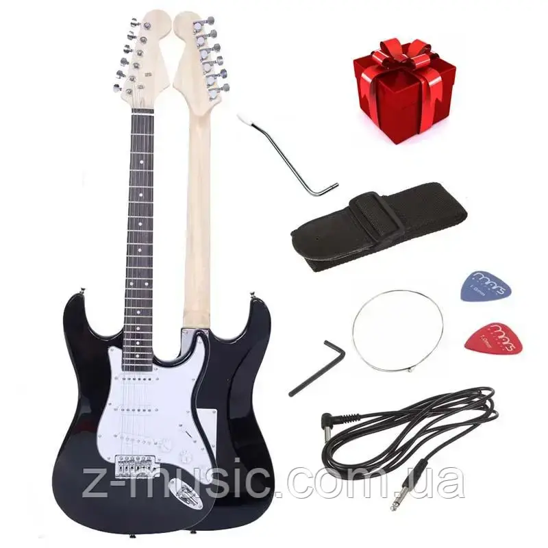 Електрогітара J8 ST HMG 201 BK + Набір аксесуарів у Подарунок, фото 1