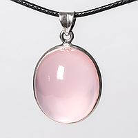 Розовый кварц серебряный кулон, 968ПР