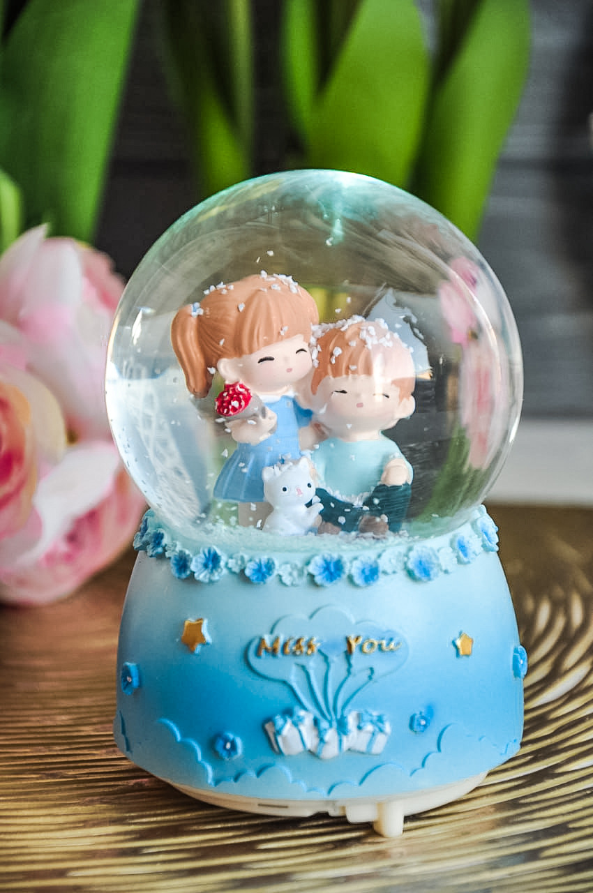 Музична куля зі снігом і з підсвічуванням, 11.5 см, фото 1