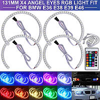 Ангельские глазки LED RGB (диодные многоцветные) 16 цветов для BMW E46 Без линз
