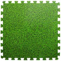 Пол пазл - теплое модульное напольное покрытие 600x600x10мм зеленая трава