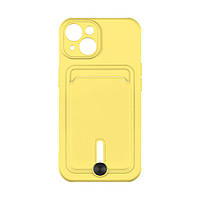 Чехол Epik Colorfull Pocket Card с карманом для карт для iPhone 13 Yellow