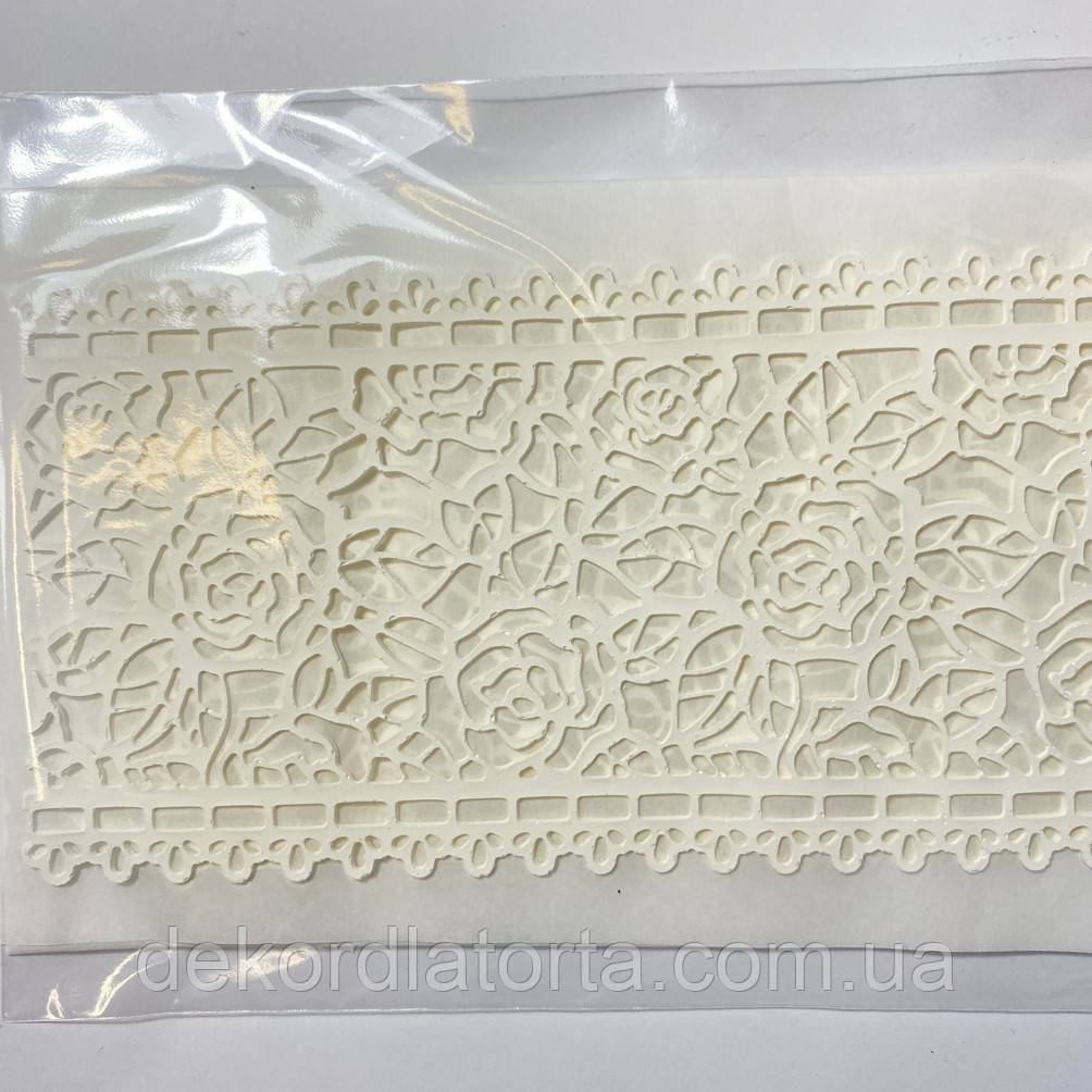 Мереживо для торта біле №07