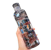 Черная, прозрачная, удароустойчивая, спортивная бутылка для воды. 500 мл.