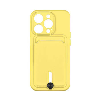 Чохол Epik Colorfull Pocket Card з кишенею для карт для iPhone 14 Pro Yellow