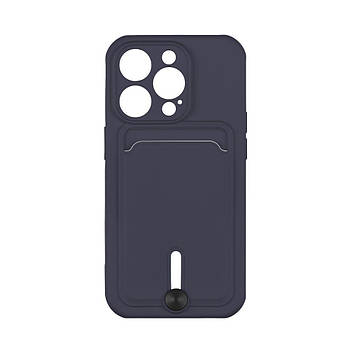 Чохол Epik Colorfull Pocket Card з кишенею для карт для iPhone 13 Pro Dark Blue
